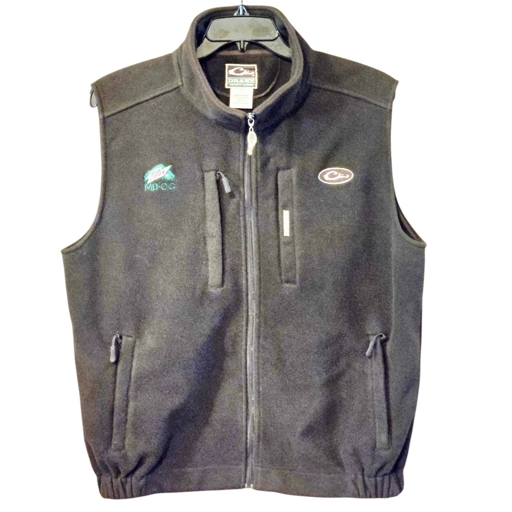 Drake Waterfowl Vest XL Mountain Dew MD-OG Embroidered Promo Hunting Fleece